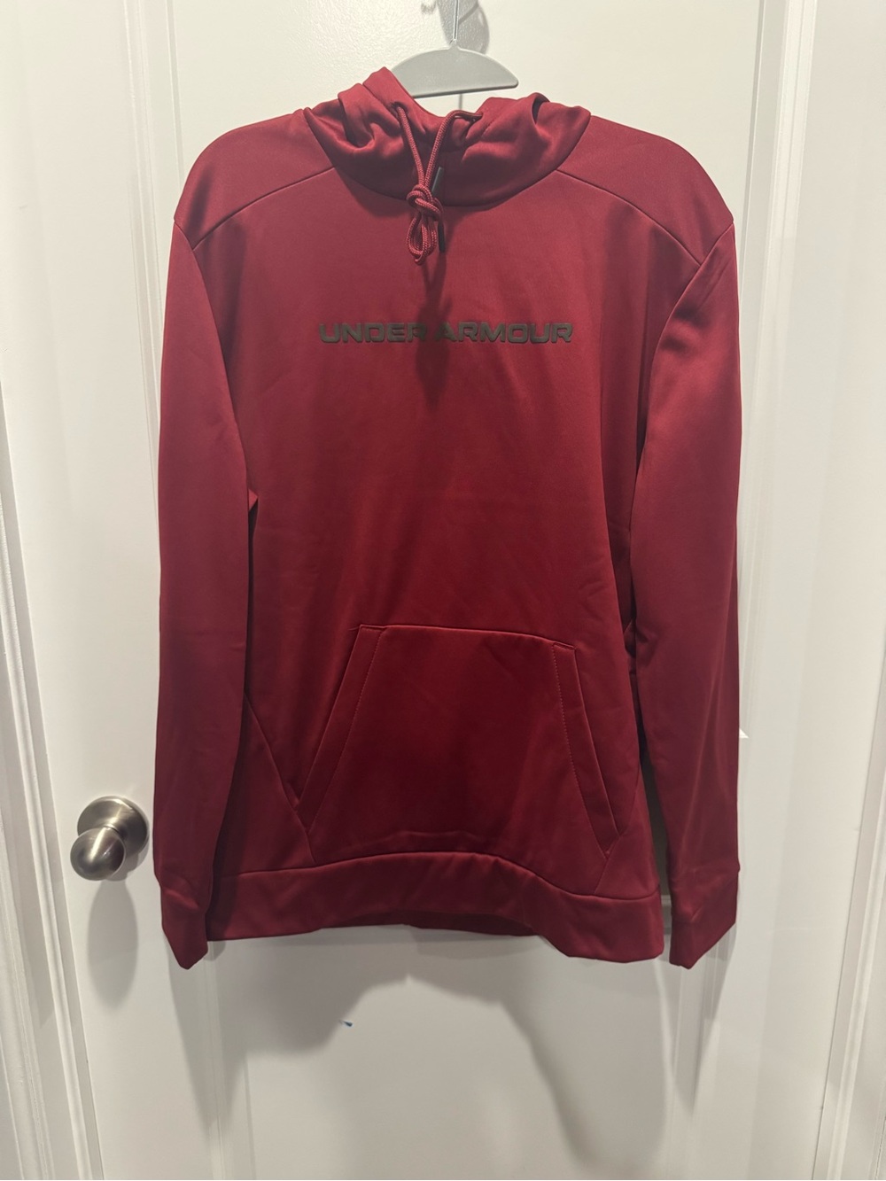 Under Armour Men's Red Zip-Up Hooded Sweater